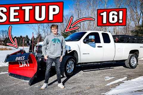 DREAM SNOW PLOW SETUP AT ONLY 16 YEARS OLD!