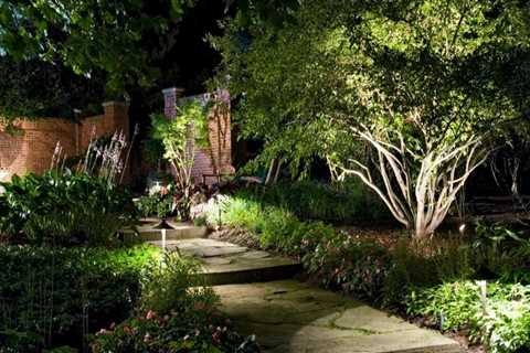 How far apart should landscaping lights be?