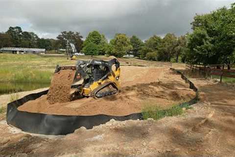 Installing The Sand Layer For My Backyard Golf Green and Irrigation