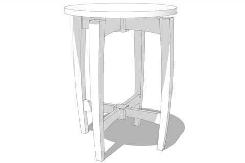 Modeling curved and tapered legs in SketchUp