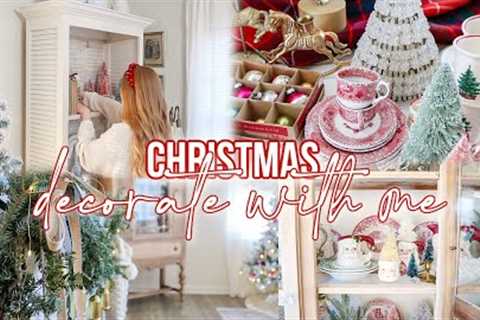 VINTAGE CHRISTMAS DECORATE WITH ME 2023 | thrifted christmas decorating ideas 🎄