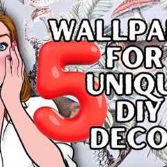 5 ALL NEW DIY Spring Decor From A Roll Of STUNNING Wallpaper!