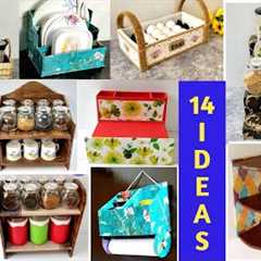 14 Simple DIY Organizers for Storage from Waste Cardboard Boxes |Cardboard Boxes reuse ideas|craft
