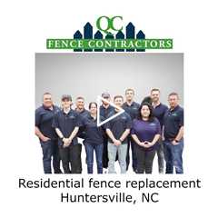 Residential fence replacement Huntersville, NC - QC Fence Contractors