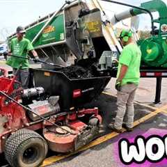 MULCH JOB LIKE NEVER BEFORE | THE MULCH MULE IS INCREDIBLE!