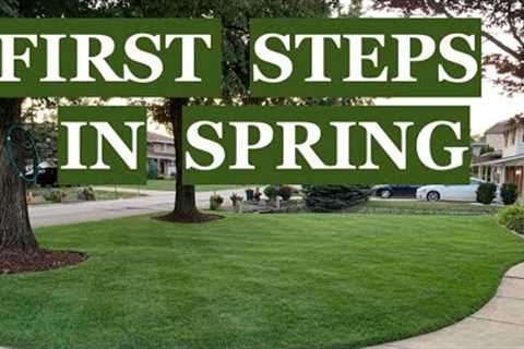 FIRST steps to a THICK GREEN LAWN this SPRING