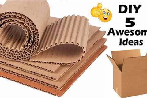 DIY - 4 Awesome Cardboard Craft Ideas | Best out of waste