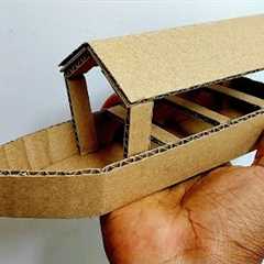 Amazing!! making a beautiful looking boat from cardboard