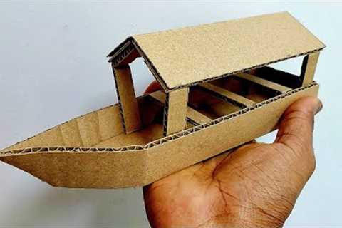 Amazing!! making a beautiful looking boat from cardboard