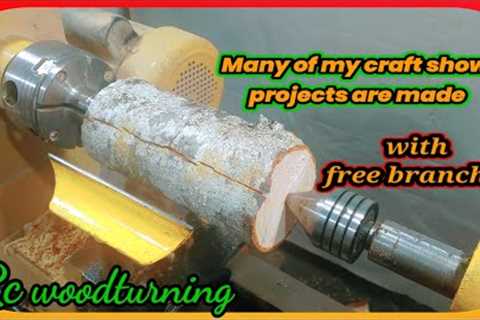 wood turning free branch projects for craft shows