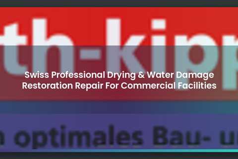 Swiss Professional Drying & Water Damage Restoration Repair For Commercial Facilities