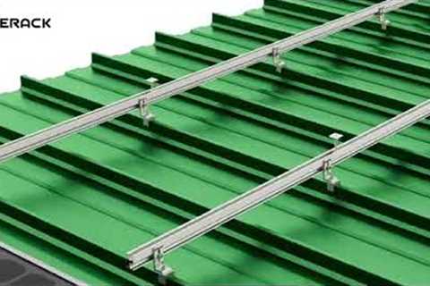 Enerack KR 18 metal roof standing seam clamp installation   solar panel mounting #howto